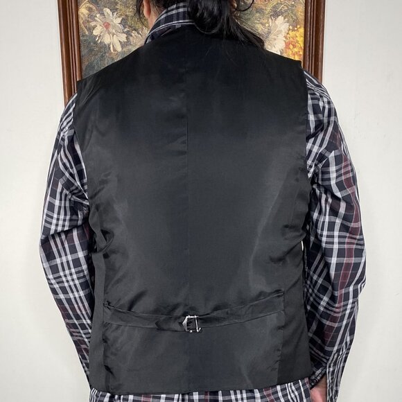 Express Five Button Wool Blend Vest Top Men's Small Black Casual - Picture 3 of 9